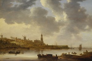 Näkymä Reinin yli Rhenenissä tekijältä Jan Josephsz van Goyen