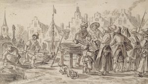 Huonekalut ja erilaiset esineet 1100- ja 1300-luvuilta tekijältä Jan Josephsz van Goyen