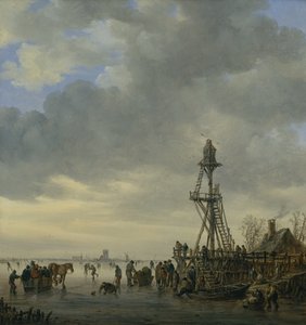Laskeutumislava (öljy kankaalle) tekijältä Jan Josephsz van Goyen