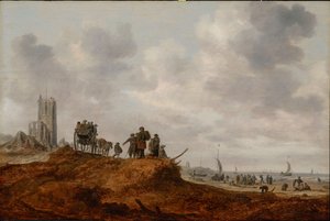 Egmond aan Zeen vanha kirkko tekijältä Jan Josephsz van Goyen