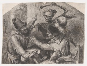 Kuolema ja kortinpelaajat, 1620-74. tekijältä Jan Lievens