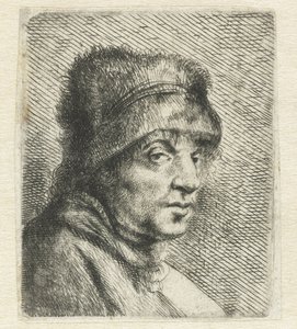 Hattuneen miehen pää Variae Effigies ja Joanne Livio (sarjan nimi) tekijältä Jan Lievens