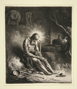 Pyhä Hieronymus katumuksessa tekijältä Jan Lievens