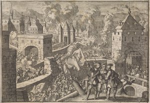 Magdeburgin valloitus 1631 tekijältä Jan Luyken (attributed to)
