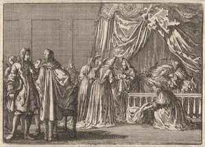 Englannin kuninkaan James II:n pojan syntymä 1688 tekijältä Jan Luyken