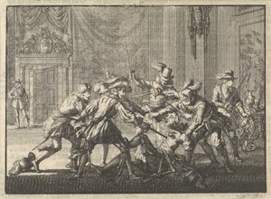 Guisen herttua murhattiin Bloisin linnassa 1588 tekijältä Jan Luyken