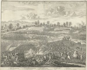 Turnhoutin taistelu, 1597 De Slagh, Turnhout in den Jaere MDXCVII (otsikko esineessä) tekijältä Jan Luyken