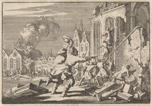 Katolisten kappelien purkaminen Lontoossa, 1688 tekijältä Jan Luyken
