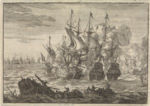 Beachy Headin taistelu, 1690 tekijältä Jan Luyken