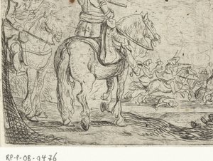 Kaksi ratsumiestä ratsuväen taistelussa Cavalry Battles (sarjan nimi) tekijältä Jan Martszen de Jonge