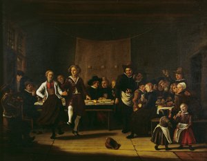 Maanviljelijän häät (öljy kankaalle) tekijältä Jan Massys or Metsys