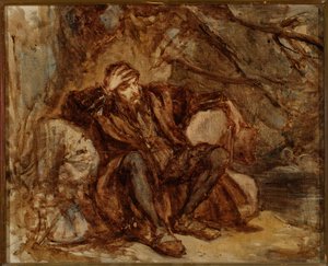 Zygmunt August Vilnan puutarhassa, luonnos tekijältä Jan Matejko