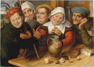 Iloinen seurue tekijältä Jan Matsys