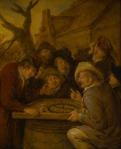 Boors pelaavat peliä Rouge et Noir, n. 1630-1668 (öljy kankaalle) tekijältä Jan Miense Molenaer