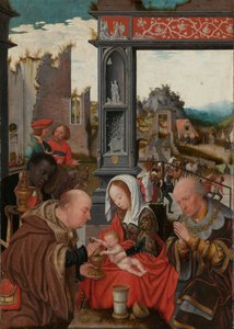 The Adoration of the Magi, n. 1520-5 (öljy paneelille) tekijältä Jan Mostaert