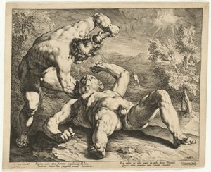 Kain tappaa Abelin tekijältä Jan Muller, after Cornelis Cornelisz van Haarlem