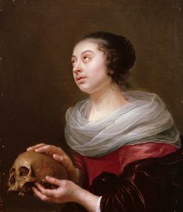 Nuori nainen, jolla on kallo, 1640-luku