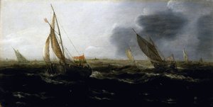 Hollantilaiset veneet joutuivat kovaan tuuleen
