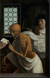 Detail of Death and the Miser, n. 1515-21 (öljy paneelissa)