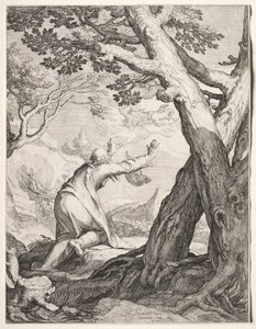 Elisa ja Eliahs Chariot of Fire, 1604. tekijältä Jan Saenredam