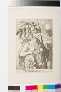 Minerva (kaiverrus) tekijältä Jan Saenredam