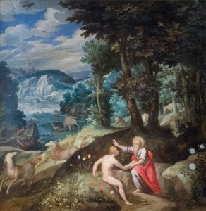 Aatamin luominen, noin 1586-89 (öljy kankaalle).