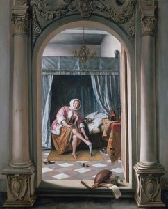 Nainen hänen vessassaan tekijältä Jan Steen