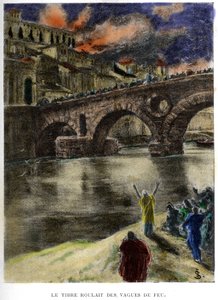 Tiber (Tevere) pyöritti tulen aaltoja