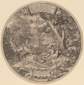 Kultainen ikä tekijältä Jan Theodor de Bry after Abraham Bloemaert after Nicolaes