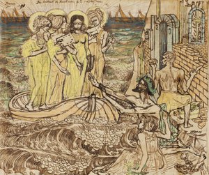 Taiteen muusojen saapuminen arkkitehtuuriin, 1890 tekijältä Jan Toorop