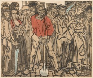 Työläisten ryhmä tekijältä Jan Toorop