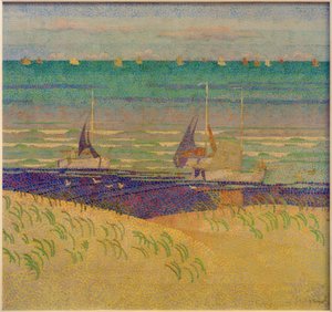 Dyynimaisema purjeveneineen tekijältä Jan Toorop