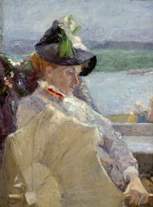 Nainen sateenvarjon kanssa, 1888.