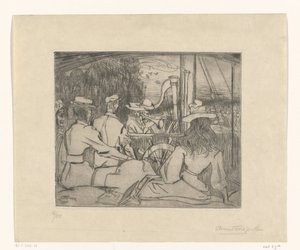 Muusikot soittavat laivan kannella Muusikot laivalla (alkuperäinen nimi) tekijältä Jan Toorop