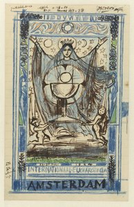 Suunnittelu julisteelle Amsterdamissa 22.-27.7.1924 pidetyn kansainvälisen eukaristisen kongressin tekijältä Jan Toorop