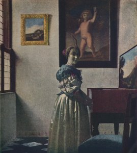 A Lady Standing at the Virginals, c1670-1672,c1950. tekijältä Jan Vermeer van Delft