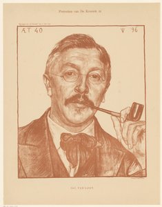 Jac van Looijin muotokuva De Kroniekin muotokuvia (sarjan nimi esineellä) tekijältä Jan Veth