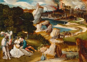 Lot ja hänen tyttärensä, 1523 (öljy tammilevylle)