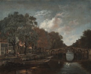 Herengracht, Amsterdam, noin 1661 (öljy kankaalle). tekijältä Jan Wijnants