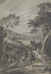 A Staghunt (ruskea pesu guassilla paperissa)