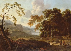 Metsästysjuhla klassisessa maisemassa, n. 1672-1677