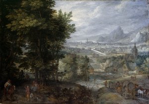 Metsäinen maisema tekijältä Jan the Elder Brueghel