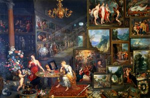 Näön ja hajun allegoria, c1590-1625 tekijältä Jan the Elder Brueghel