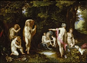 Diana ja Actaeon, noin 1595 tekijältä Jan the Elder Brueghel