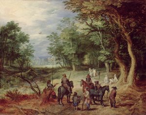 Kenttäleiri aukiolla, 1607 tekijältä Jan the Elder Brueghel