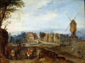 Maisema tuulimyllyllä Jan Brueghel Le Vieux