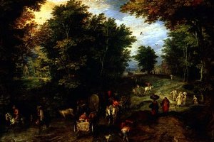 Maisema Fordilla tekijältä Jan the Elder Brueghel