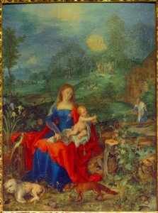 Maria mit den vielen Tieren tekijältä Jan the Elder Brueghel