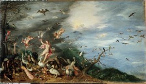 Neljä elementtiä: ilman allegoria (öljy paneelissa tekijältä Jan the Elder Brueghel