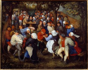 Ruusujuhlat tai häätanssi. Jan I Brueghel Dit De Veloursin maalaus (1568-1625) Ec. Flam tekijältä Jan the Elder Brueghel